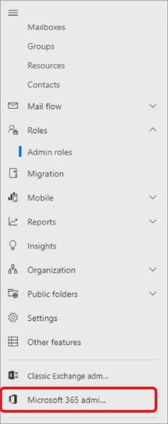 Microsoft 365 admin center